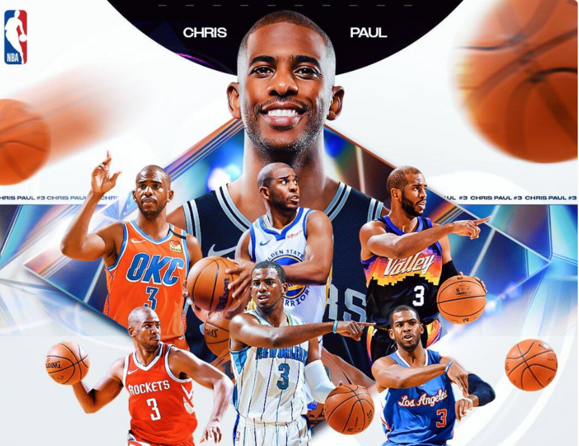 保罗生涯总助攻跃居NBA历史第二